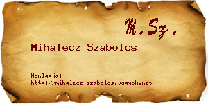 Mihalecz Szabolcs névjegykártya